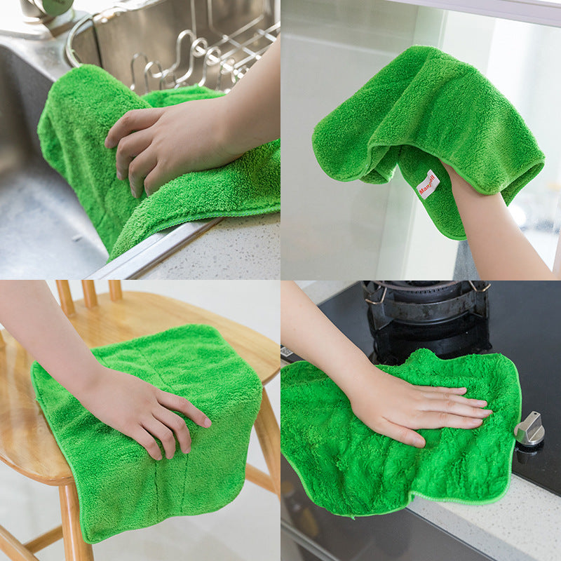 Thick Reusable Microfiber Cleaning Cloths, Lint-Free Absorbent Towels for All-Purpose Household Cleaning